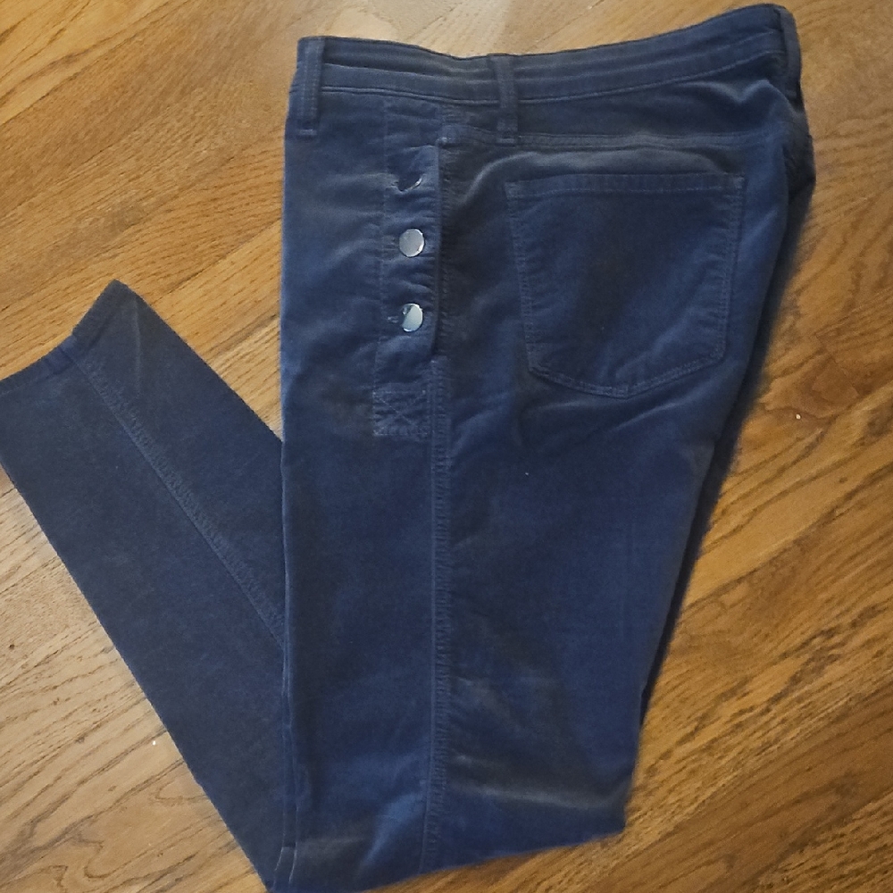 EUC J Brand Dark Grey Velvet Skinny Jeans
